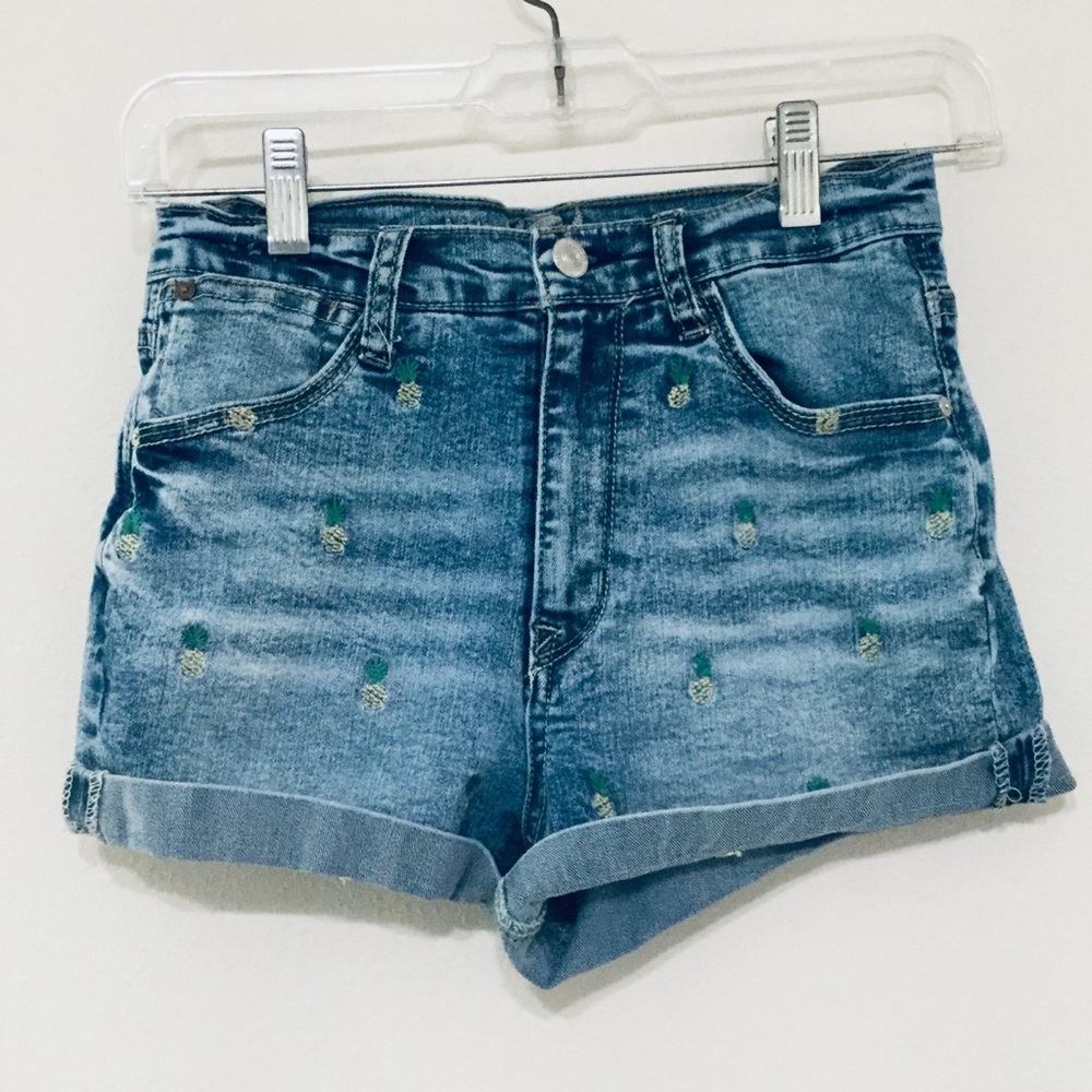 Pineapple jean shorts